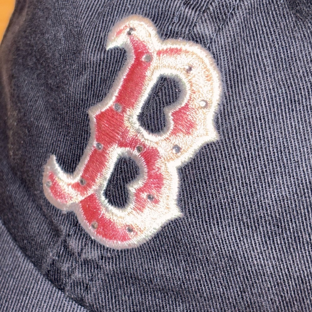 Boston Red Sox Pink Logo Rhinestone Hat Women’s Adjustable Baseball Cap Y2K MLB - Picture 3 of 6
